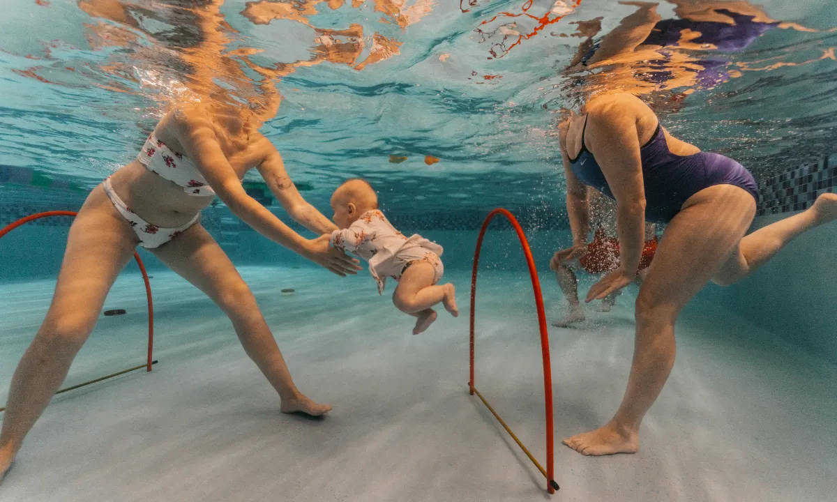 Photographe en centre aquatique